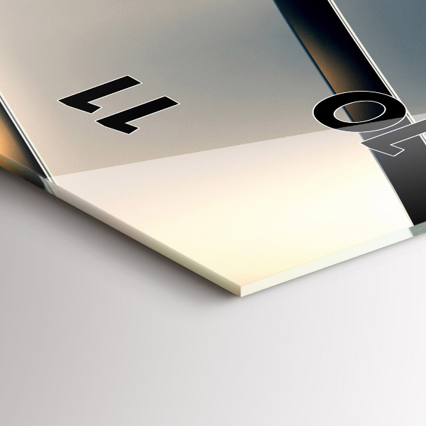 Modern vertical wall clock Silver pattern