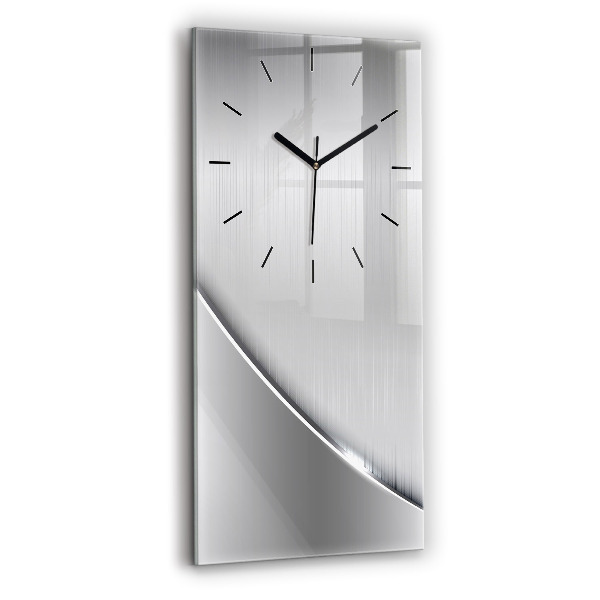 Modern vertical wall clock Silver pattern