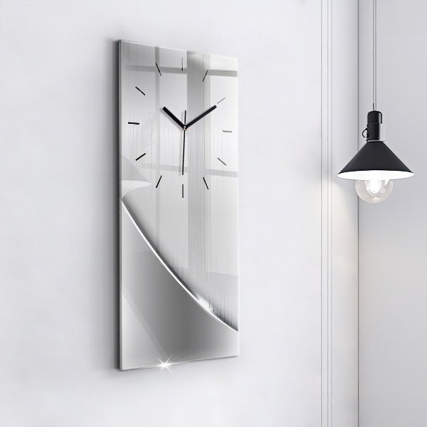 Modern vertical wall clock Silver pattern