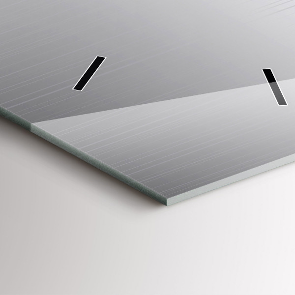 Modern vertical wall clock Silver pattern