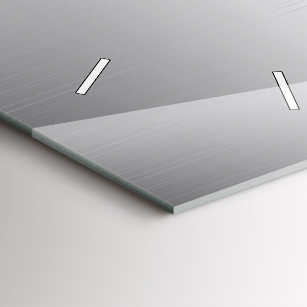 Modern vertical wall clock Silver pattern