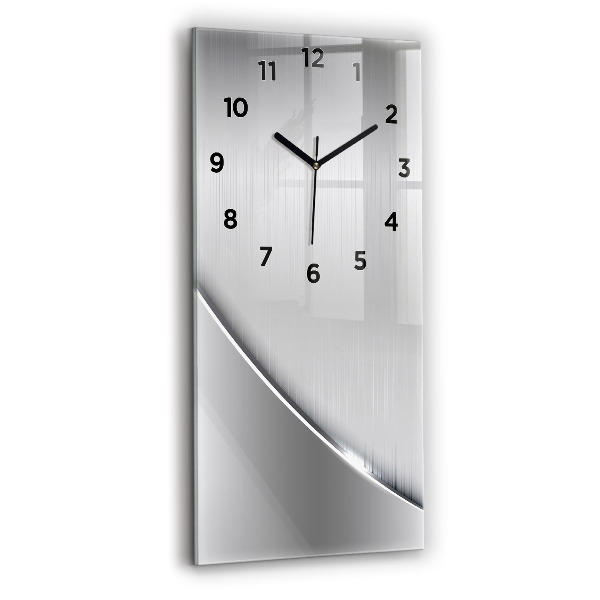 Modern vertical wall clock Silver pattern