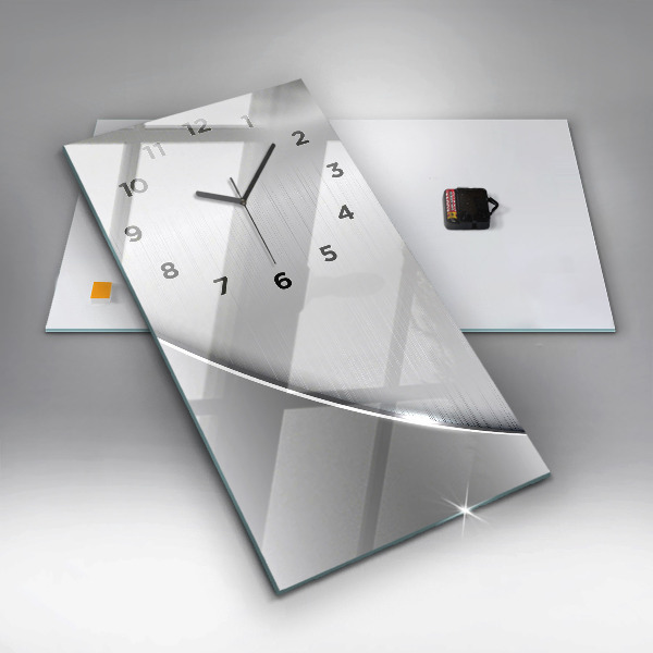 Modern vertical wall clock Silver pattern