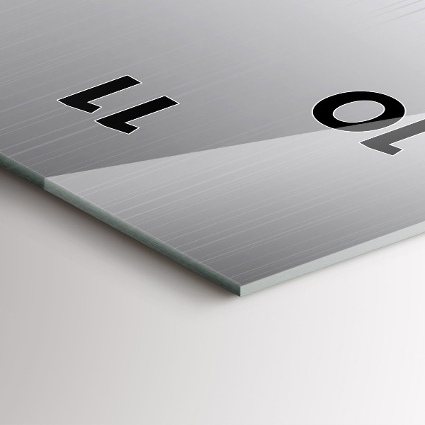 Modern vertical wall clock Silver pattern