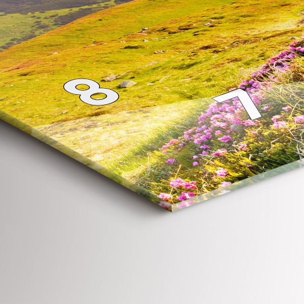 Glass wall clock rectangular Mountain landscape
