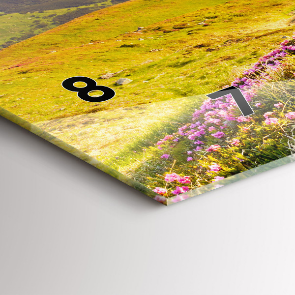 Glass wall clock rectangular Mountain landscape