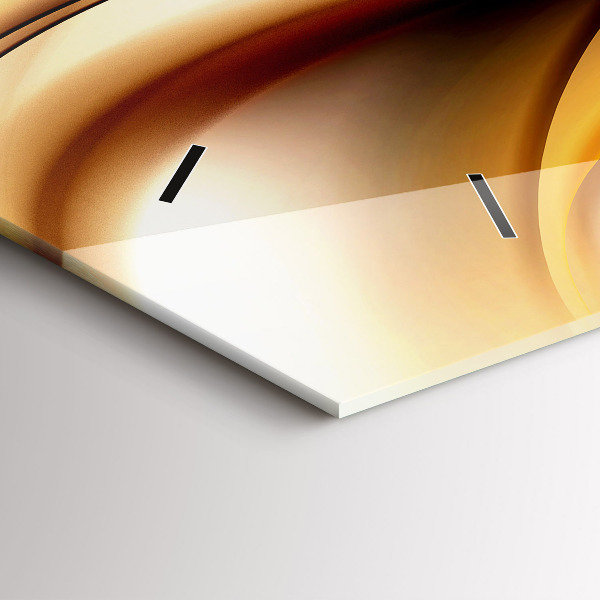 Glass wall clock rectangular Abstract wave