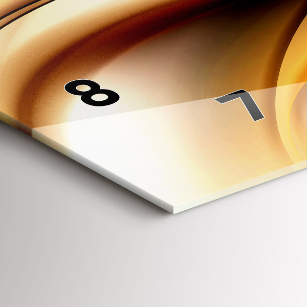 Glass wall clock rectangular Abstract wave
