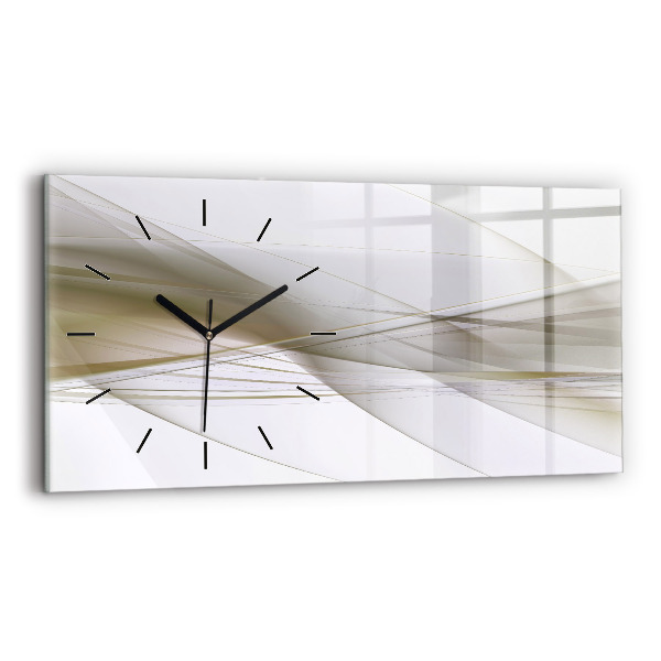 Glass wall clock rectangular Bright abstraction