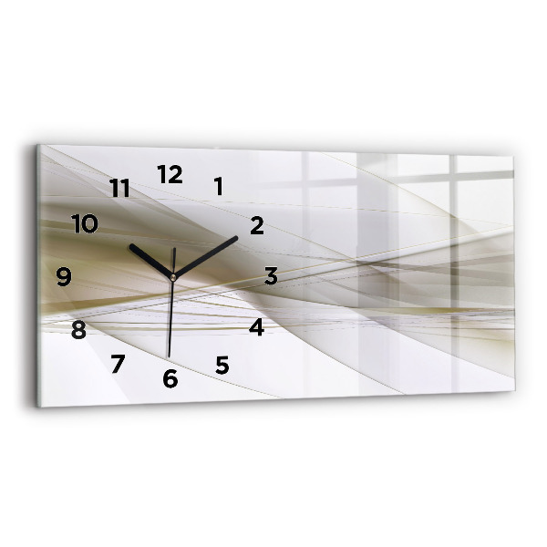 Glass wall clock rectangular Bright abstraction