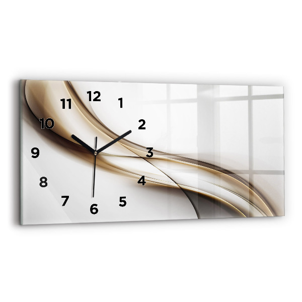 Glass wall clock rectangular Abstract lines