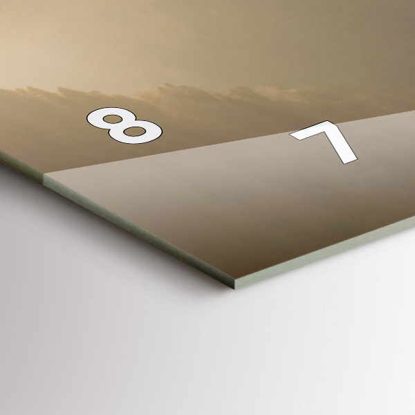 Glass wall clock rectangular A tree in the mountains