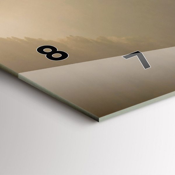 Glass wall clock rectangular A tree in the mountains