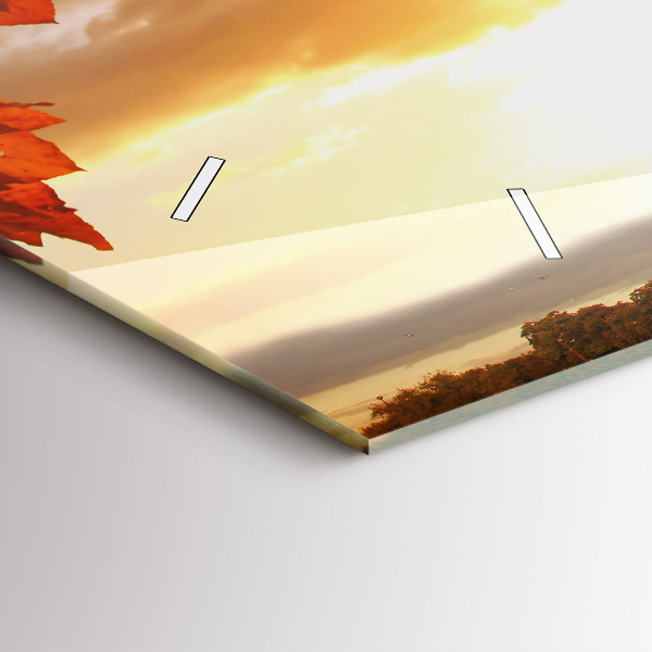 Glass wall clock rectangular Eiffel Tower