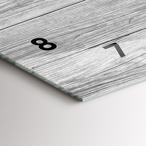 Glass wall clock rectangular Wooden panels