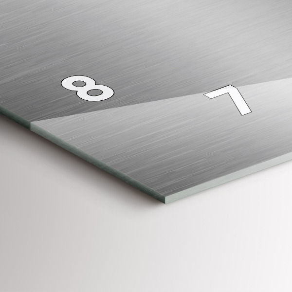 Glass wall clock rectangular Gray metal abstraction