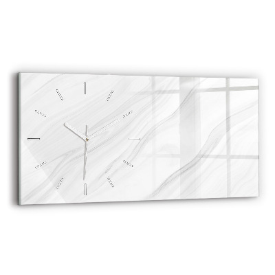 Glass wall clock rectangular Decorative marble