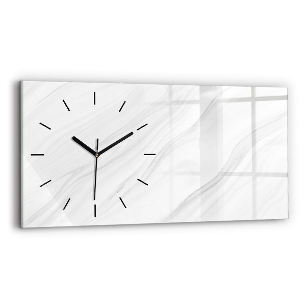 Glass wall clock rectangular Decorative marble