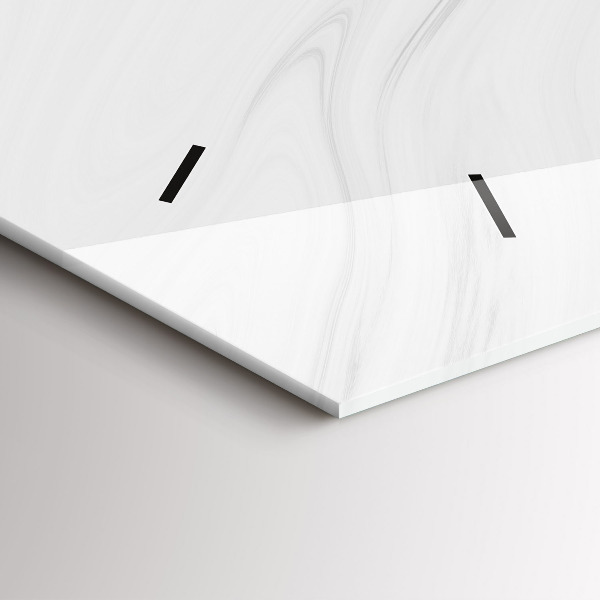 Glass wall clock rectangular Decorative marble