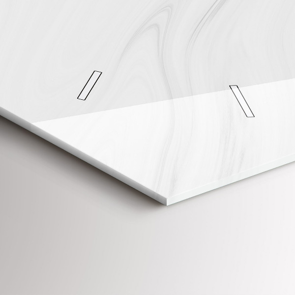 Glass wall clock rectangular Decorative marble