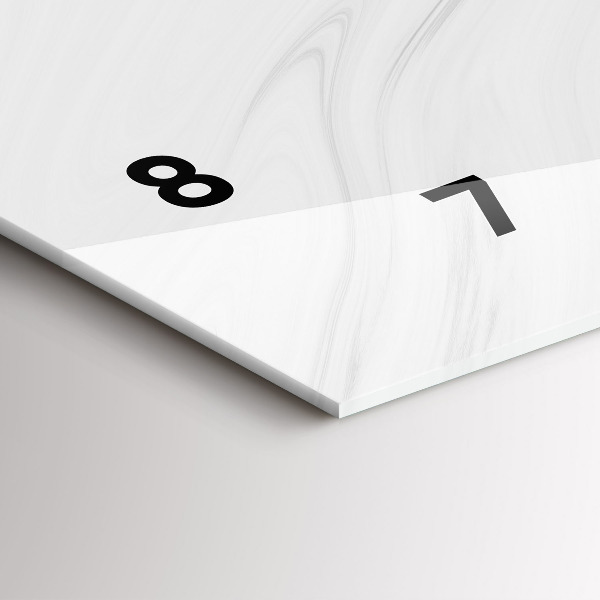 Glass wall clock rectangular Decorative marble