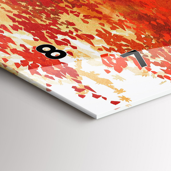 Glass wall clock rectangular Bride in autumn