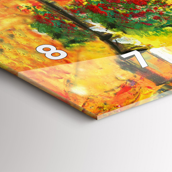 Glass wall clock rectangular Venice Rialto Bridge