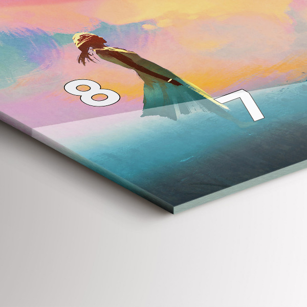 Glass wall clock rectangular Platonic love