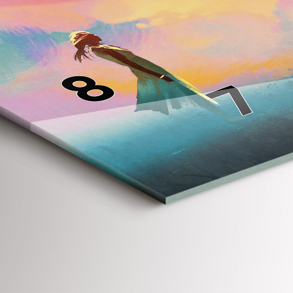 Glass wall clock rectangular Platonic love