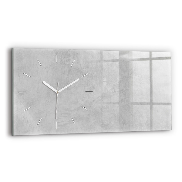 Glass wall clock rectangular Stone wall