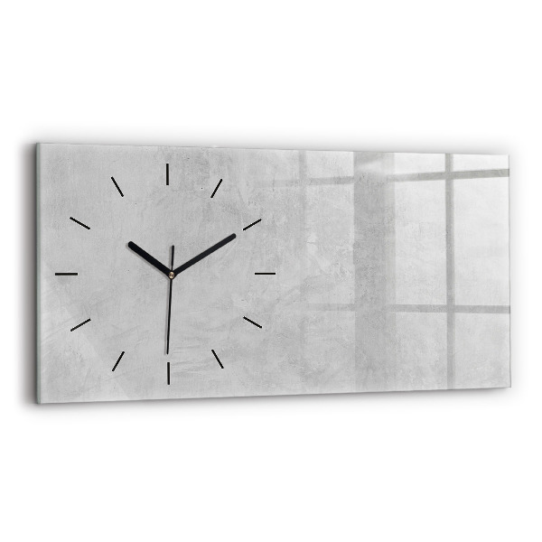 Glass wall clock rectangular Stone wall