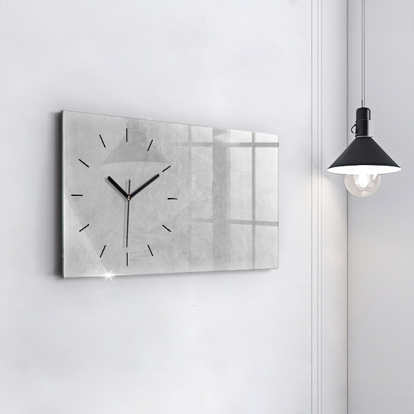 Glass wall clock rectangular Stone wall