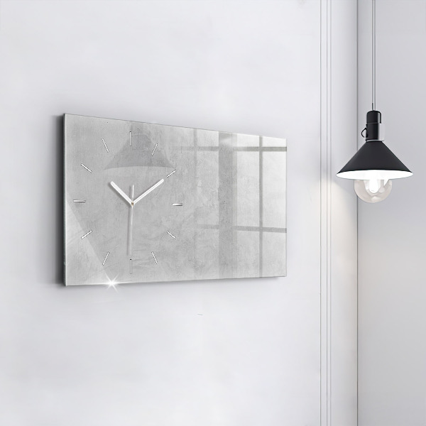 Glass wall clock rectangular Stone wall