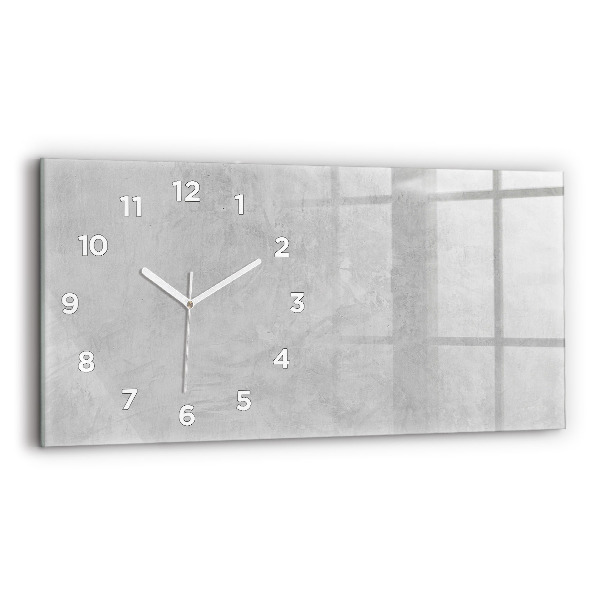 Glass wall clock rectangular Stone wall