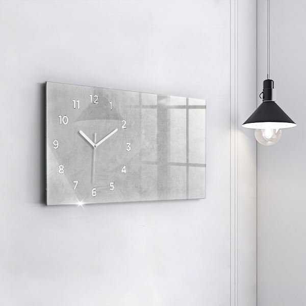 Glass wall clock rectangular Stone wall