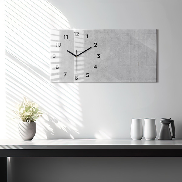Glass wall clock rectangular Stone wall