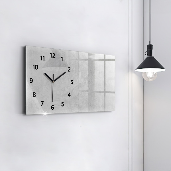 Glass wall clock rectangular Stone wall