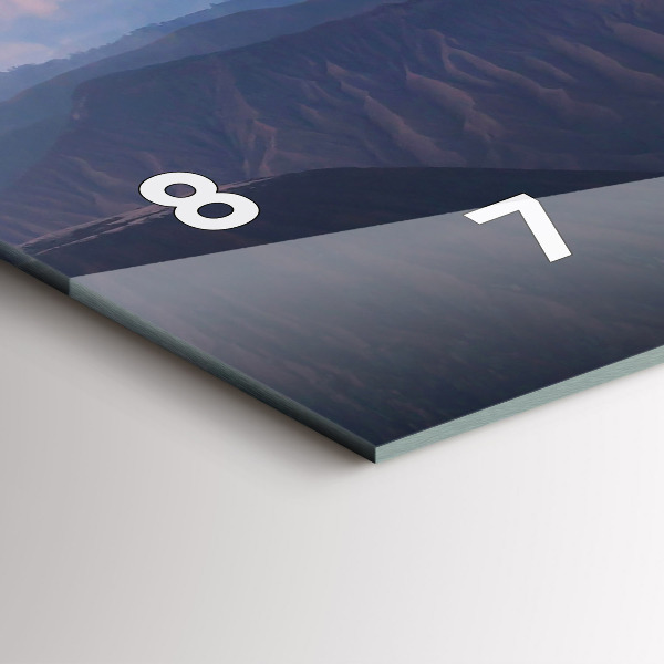 Glass wall clock rectangular Beautiful Landscape