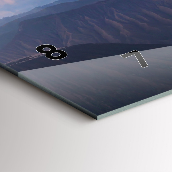 Glass wall clock rectangular Beautiful Landscape