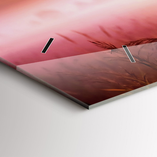 Glass wall clock rectangular Foggy morning