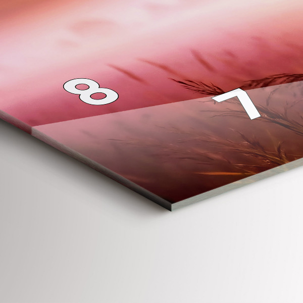 Glass wall clock rectangular Foggy morning