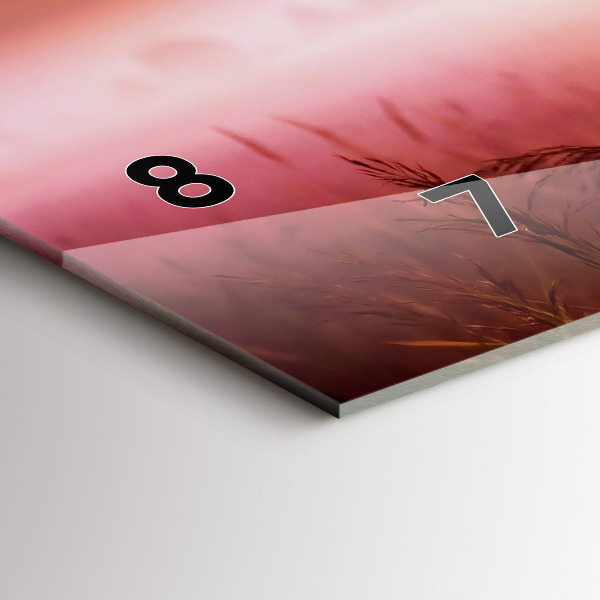 Glass wall clock rectangular Foggy morning