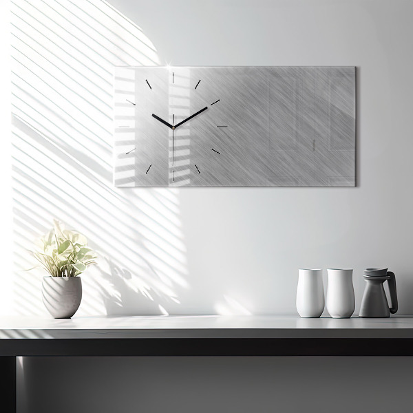Glass wall clock rectangular Metal wall