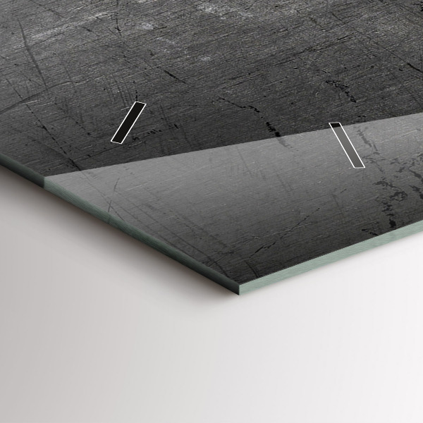 Glass wall clock rectangular Metal wall