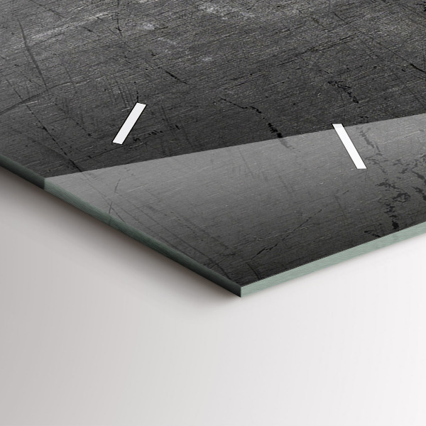 Glass wall clock rectangular Metal wall