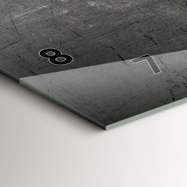 Glass wall clock rectangular Metal wall