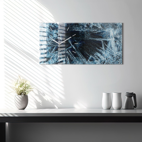 Glass wall clock rectangular Frozen wall