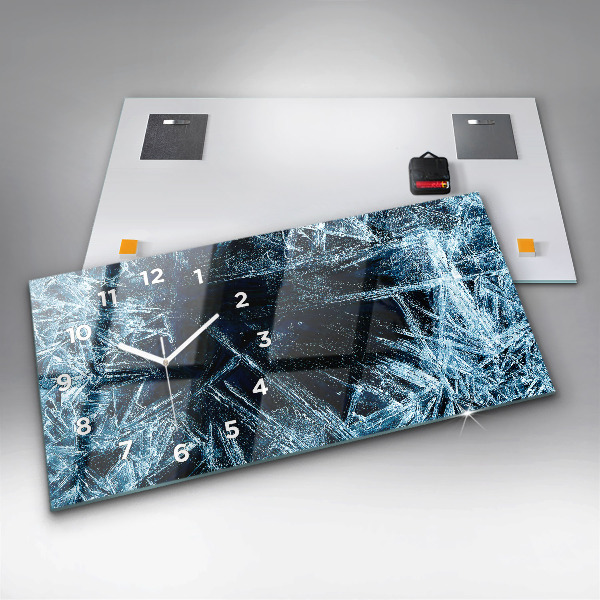 Glass wall clock rectangular Frozen wall