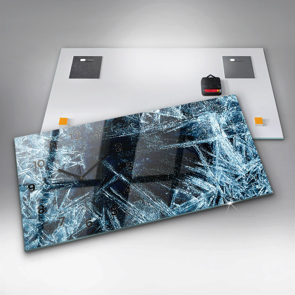 Glass wall clock rectangular Frozen wall