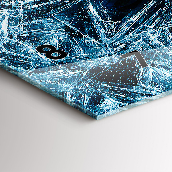 Glass wall clock rectangular Frozen wall